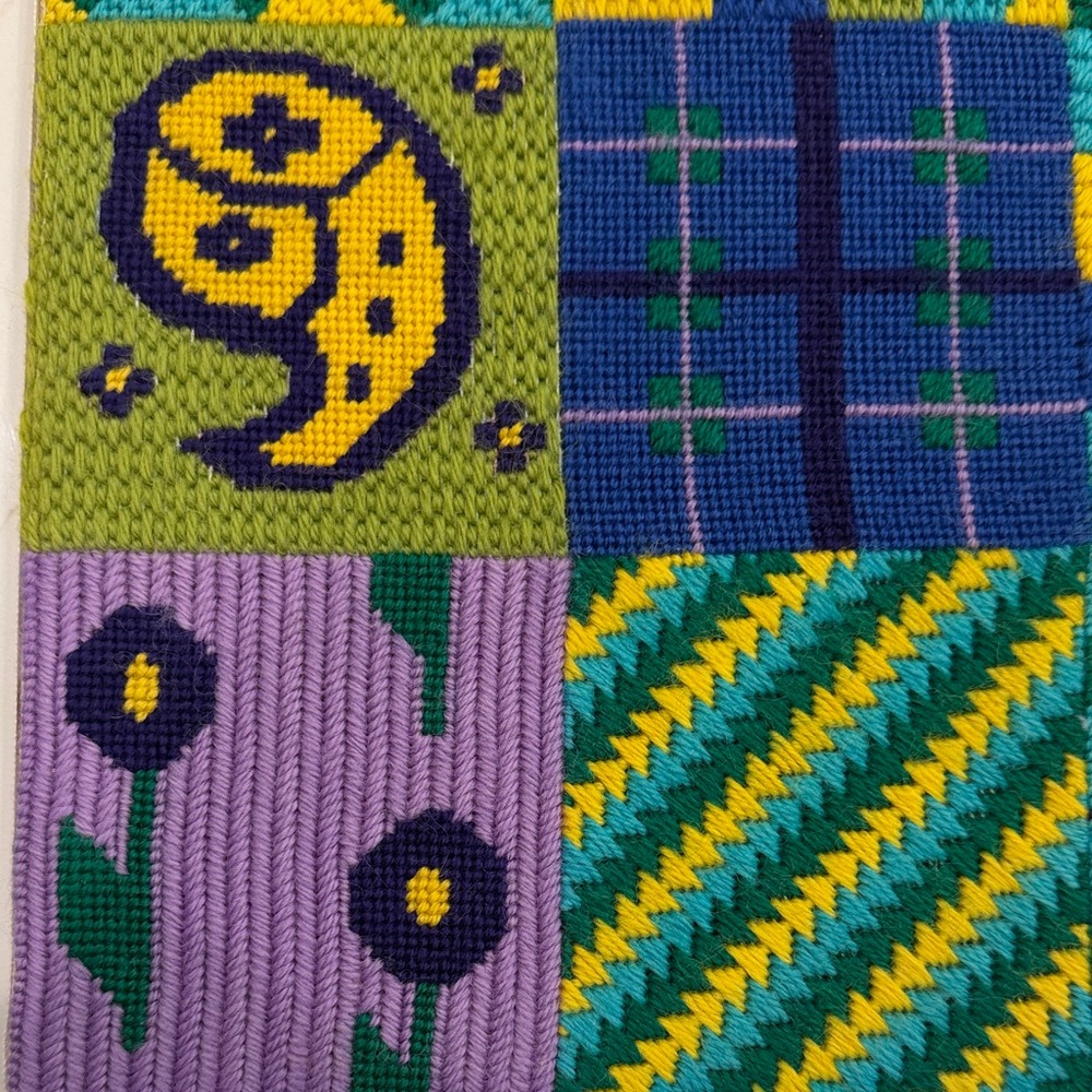 Vintage Needlepoint Sampler Geometric Patterns - Picture 2 of 8